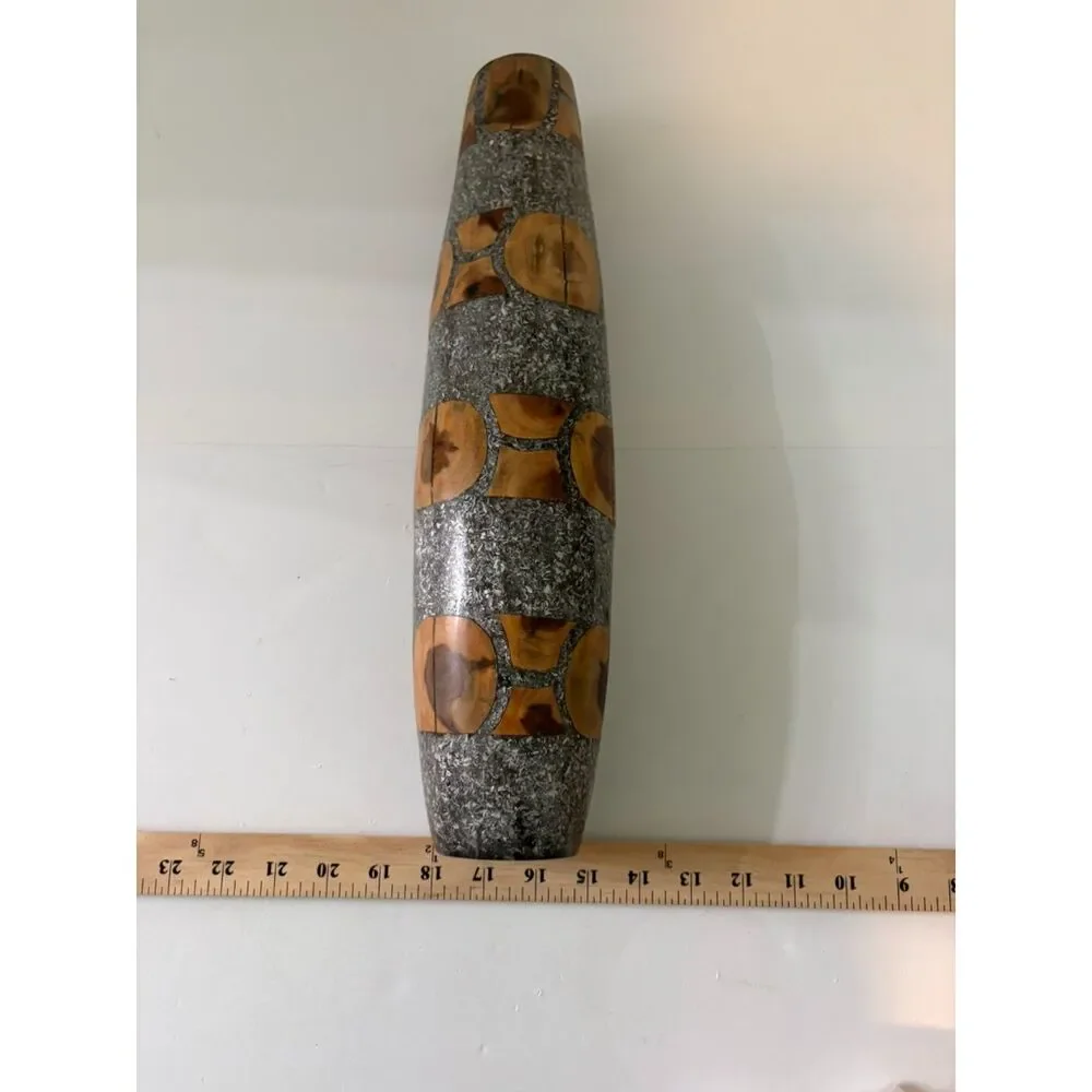 Vtg Philippines Wood Vase 14